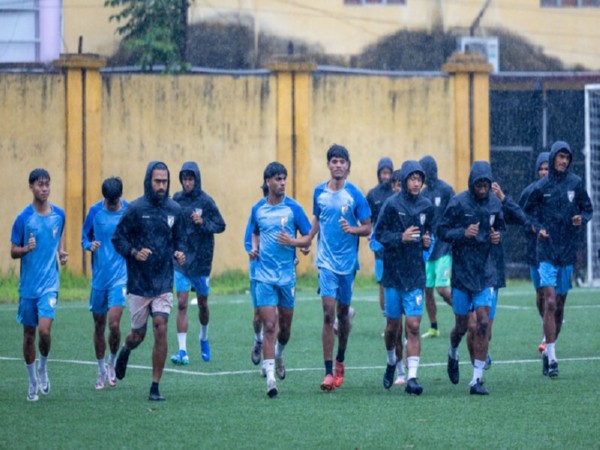 India Under-19 Football team during a pratice session (Photo: AIFF)