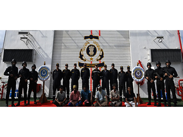 Crew members rescued by Indian Coast Guard (Photo/ANI)