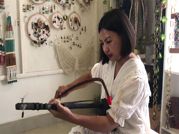 Pamchuiwon Kashak Hungyo crafts traditional Tangkhul jewellery, uplifts women in Manipur’s Kamjong (Photo: ANI)