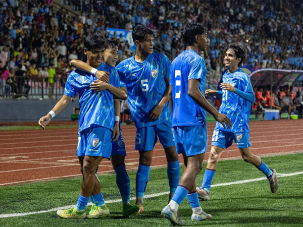 Indian players celebrating (Photo: AIFF)