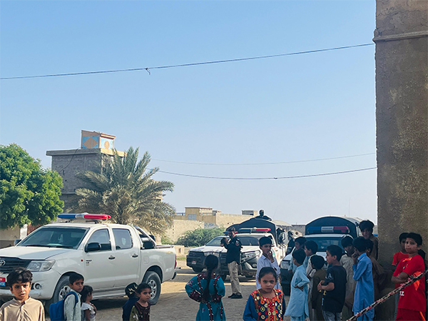 Police vehicles at the site of the meeting (Photo/ X@BalochYakjehtiC)
