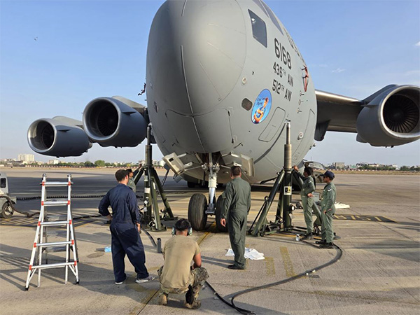 IAF maintenance team worked alongside USAF personnel to address a technical snag on USAF- C-17 aircraft (Photo/X @IAF_MCC)