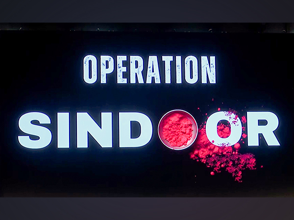 ‘Operation Sindoor' displayed on the screen during a press briefing (File Photo/ANI)