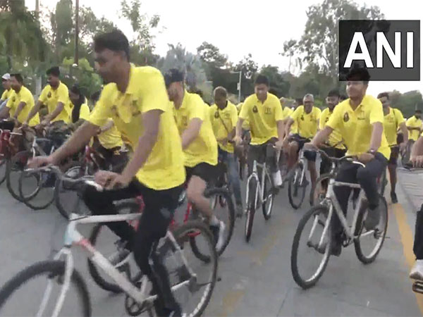 CGST Hyderabad zone organises cycle marathon (Photo/ANI)
