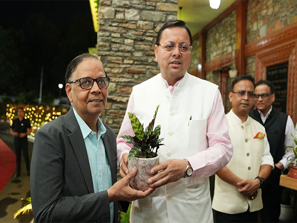 Chief Minister Pushkar Singh Dhami and Dr Arvind Panagariya (Photo/ANI)