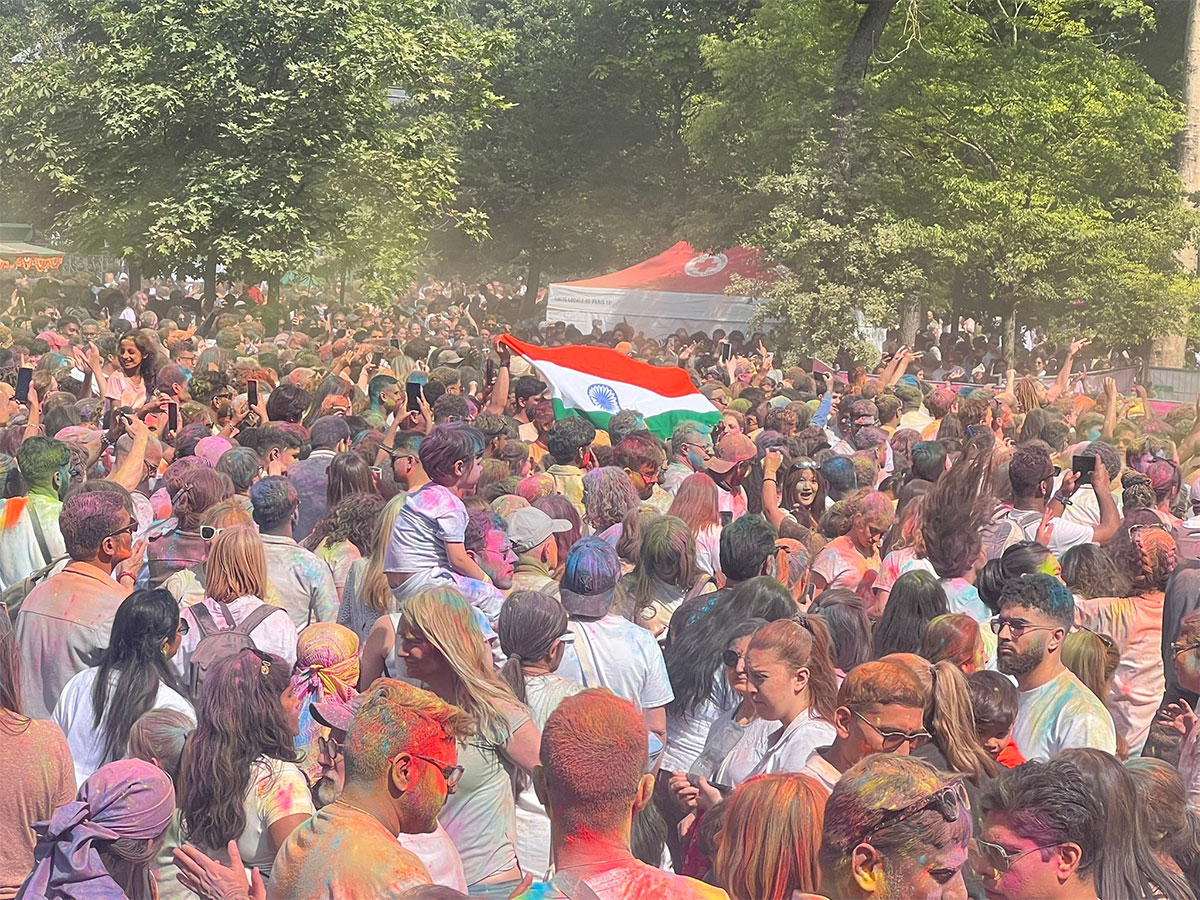 Holi celebrations in Paris (Photo/ X@IndiaembFrance) Holi celebrations in Paris (Photo/ X@IndiaembFrance)