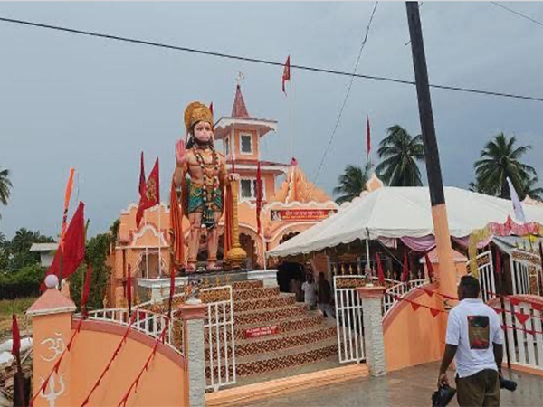 Lord Hanuman's statue at Seeta Ram Radhey Shyam Mandir in Guyana's Sparta (Image Credit: Indian Embassy in Guyana via News Room)
