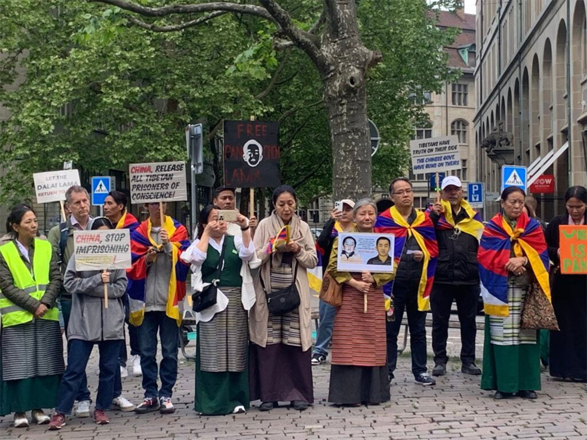 Tibetans and supporters gather in Zurich to demand answers on the 11th Panchen Lama’s 30-year disappearance. (Photo: X/ @CTA_TibetdotNet)