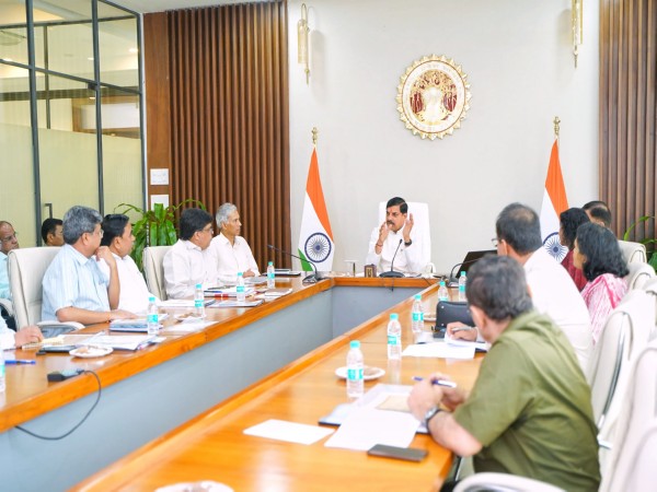 MP CM Mohan Yadav chairing meeting at Samatva Bhavan (Photo/X @DrMohanYadav51)