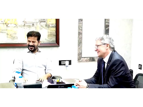 Consul General of Russia in Chennai, Valerii Khodzhaev with Telangana Chief Minister, Revanth Reddy (Image: X@TelanganaCMO)