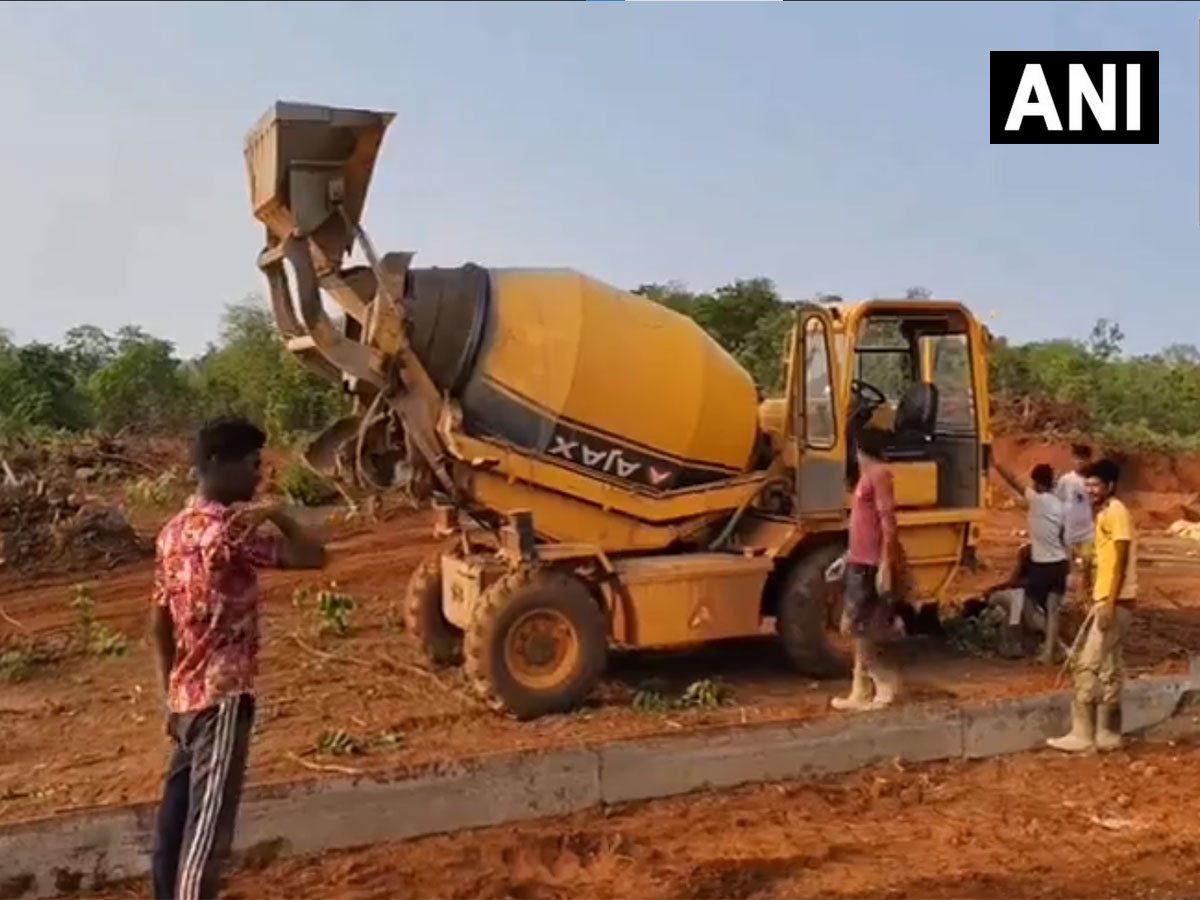 Developmental works are underway in Chhattisgarh’s Abujhmad. (Photo/ANI)