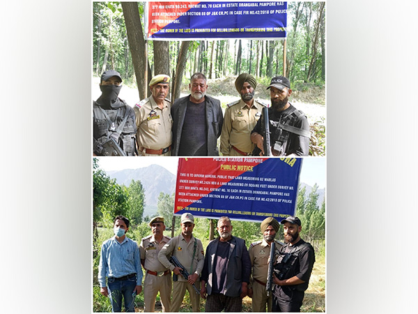 Pampore Police have attached the immovable property of terror handler (Photo/X/@AwantiporPolice)