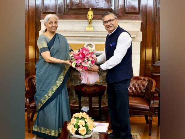 Finance Minister Nirmala Sitharaman and NSE MD and CEO Ashish Kumar Chauhan (Image: X/@nsitharamanoffc)