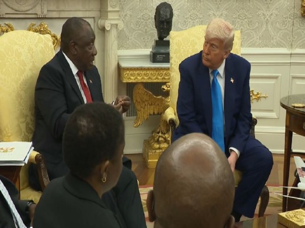 US President Donald Trump, during a meeting at the White House with South African President Cyril Ramaphosa. (Photo/WhiteHouseYoutube)