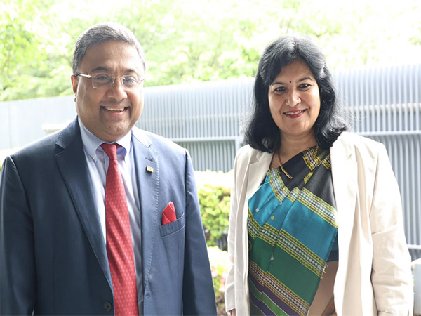 BJP MP Aparajita Sarangi with India Ambassador to Japan Sibi George (Photo/MEA)