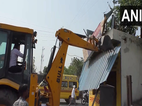 Sambhal administration conducting this demolition drive (Photo/ANI)