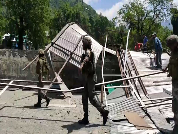 Indian Army sends assistance for repair of the damaged schools (Photo/ANI) 