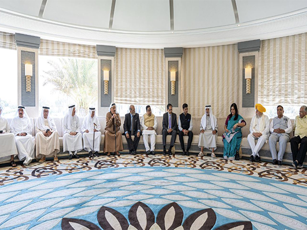 Shinde-led delegation meets UAE minister (Photo/ANI)