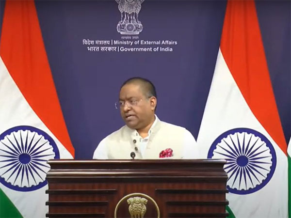 MEA spokesperson Randhir Jaiswal during a press briefing. (Photo: ANI)