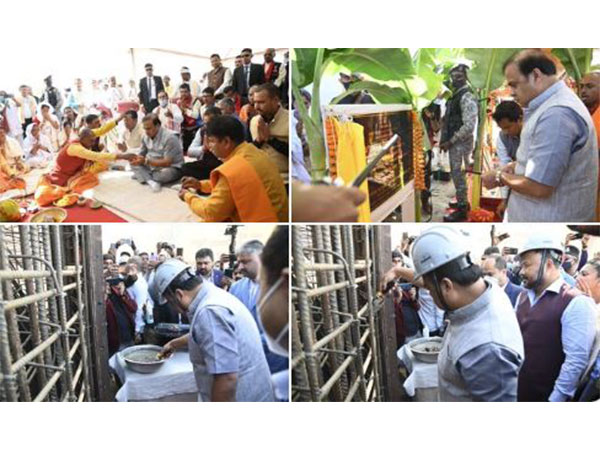 Launching of construction work for Majuli-Jorhat bridge in November 2021 (Images: X/@himantabiswa)