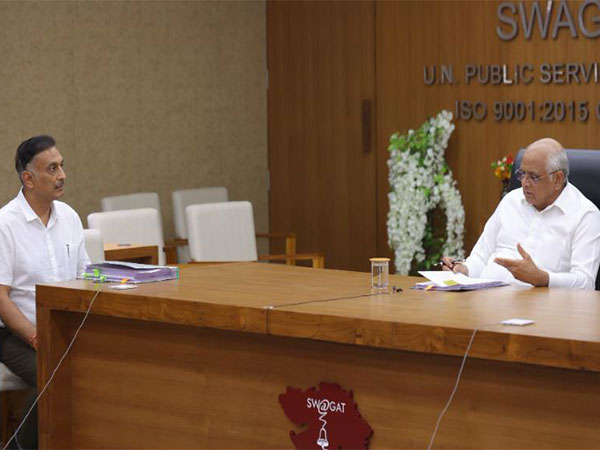 Gujarat CM Bhupendra Patel during the meeting  (Photo/X: @Bhupendrapbjp)