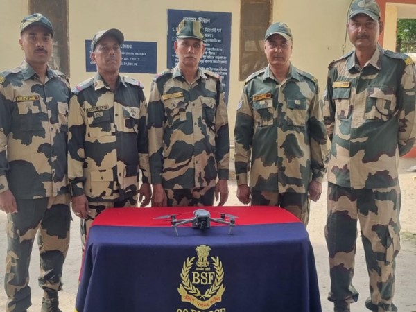 BSF with the recovered drone (Photo/BSF)