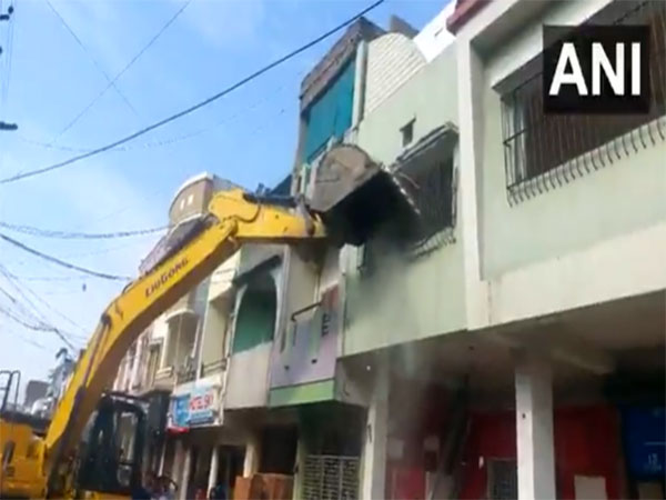 Illegal structure being demolished (Photo/ANI)