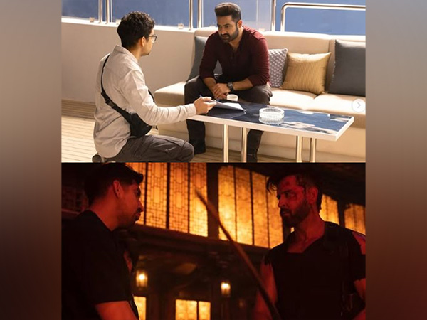 Ayan Mukerji with Jr NTR, Hrithik Roshan (Photo: Instagram/@ayan_mukerji) Ayan Mukerji with Jr NTR, Hrithik Roshan (Photo: Instagram/@ayan_mukerji)