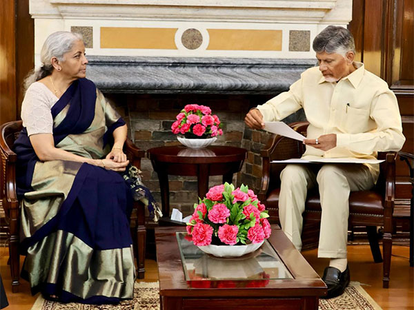 Andhra CM Chandrababu Naidu with FM Niramala Sitaraman (Photo/@ncbn)