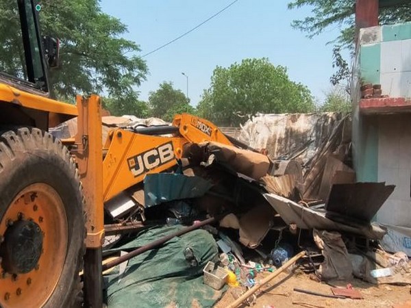 Visuals of anti-encroachment drive. (Photo/ANI)