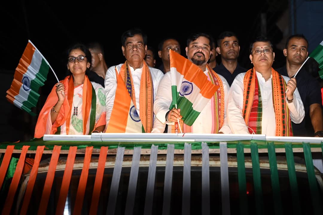 Tiranga Yatra held on bikes to honour Armed Forces post Operation Sindoor in Agartala (Photo/ANI)