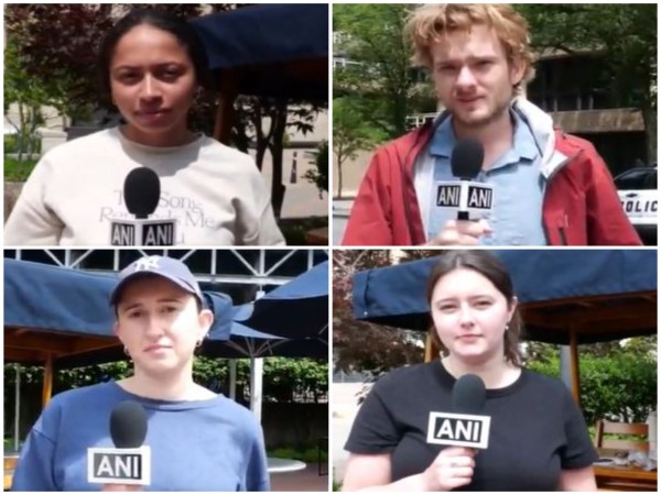Students expressing their views on decision on Harvard University (Photo/ ANI)
