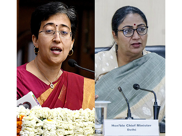AAP leader Atishi (Left) and Delhi CM Rekha Gupta (right) (File Photo/ANI)