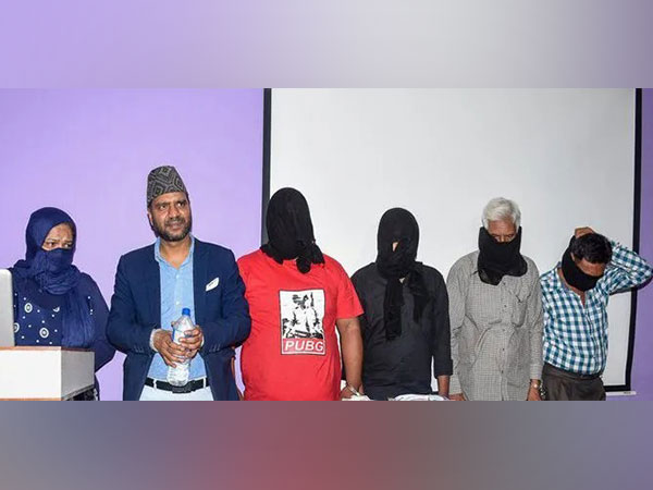 Yunus Ansari (second from left) is pictured during a press conference by Nepal Police (Photo/Nepal Police) Yunus Ansari (second from left) is pictured during a press conference by Nepal Police (Photo/Nepal Police)