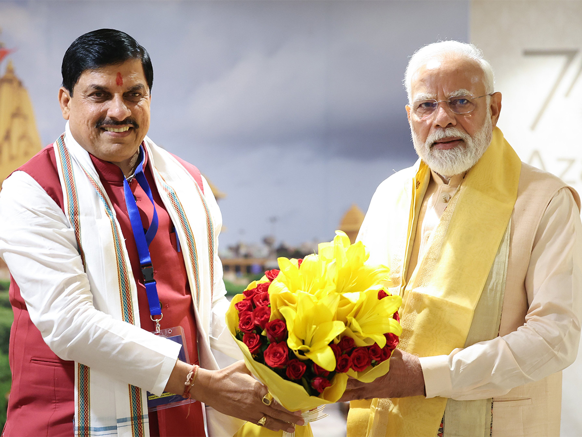 Madhya Pradesh Chief Minister Mohan Yadav (left) with Prime Minister Narendra Modi (Photo/X @PMOIndia) Madhya Pradesh Chief Minister Mohan Yadav (left) with Prime Minister Narendra Modi (Photo/X @PMOIndia)
