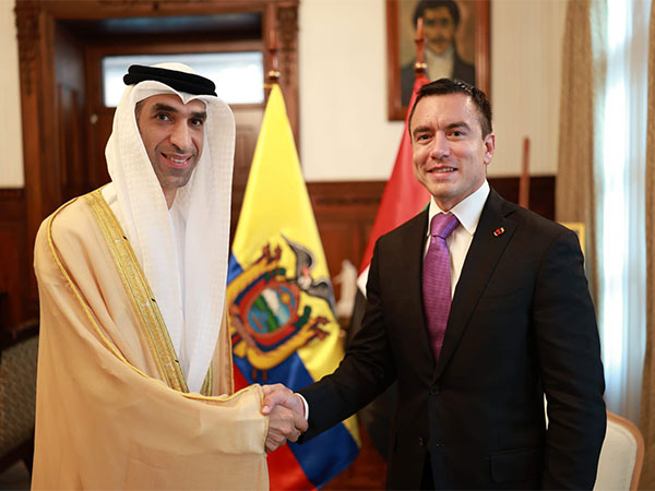 UAE Minister of State for Foreign Trade Thani bin Ahmed Al Zeyoudi, Ecuador President Daniel Noboa (Image Credit: X/@ThaniAlZeyoudi)
