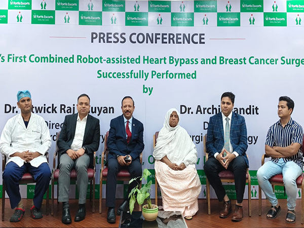 India’s first combined robot-assisted heart bypass and breast cancer surgery successfully performed on 72-Year-old Bangladeshi woman (Photo: Fortis Escorts) 