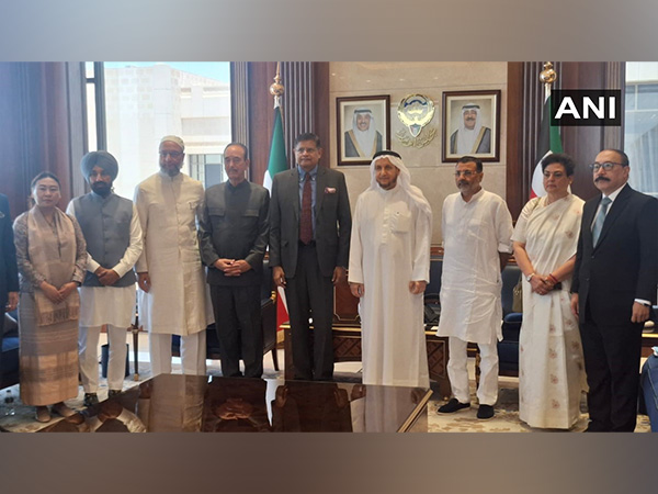 Baijayant Panda leads Indian all-party delegation in Kuwait, meeting Deputy Prime Minister Sherida Abdullah Saad Al-Maousharji as part of India’s anti-terror diplomatic outreach. (Photo: ANI)