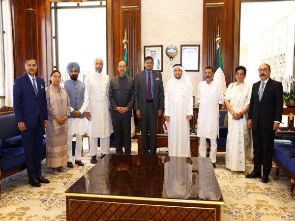 All-party delegation meets Kuwait's Deputy Prime Minister Sherida Abdullah Saad Al-Maousharji (Image Credit: X/@indembkwt)