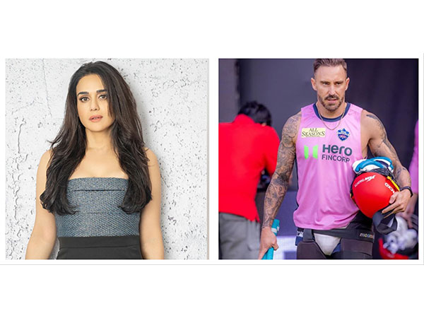 Actor Preity Zinta and South African cricketer Faf Du Plessis (Image source: Instagram)