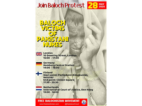 Free Balochistan Movement announces coordinated protests in London and Europe (Photo: FBM)