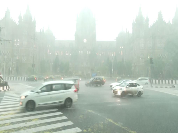 Visuals of heavy rains in Mumbai (Photo/ANI)