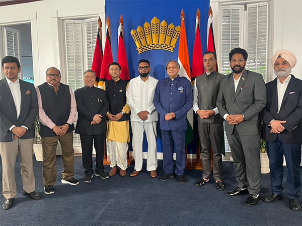 All-party delegation meeting Guyanese President Irfaan Ali (Photo/ ANI)