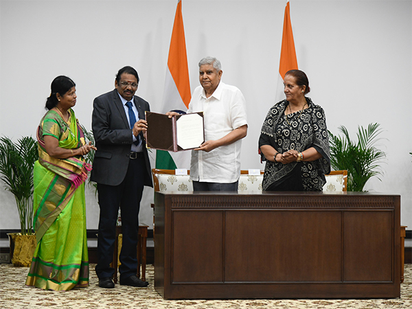Vice President Dhankhar nominates Dr ML Raja for Dr S Radhakrishnan Chair. (Photo/VP Office)