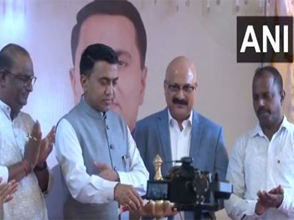 Goa CM Pramod Sawant lays foundation stone (Photo/ANI)