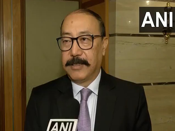 Former Foreign Secretary Harsh Vardhan Shringla during the India-Kuwait delegation interaction. (Photo: ANI)