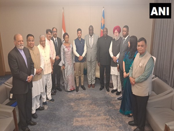All party delegation led by Shiv Sena MP Shrikant Shinde meets Congo President of Foreign Affairs Berthold Ulungu Ekonda Lukata (Photo/ANI) 