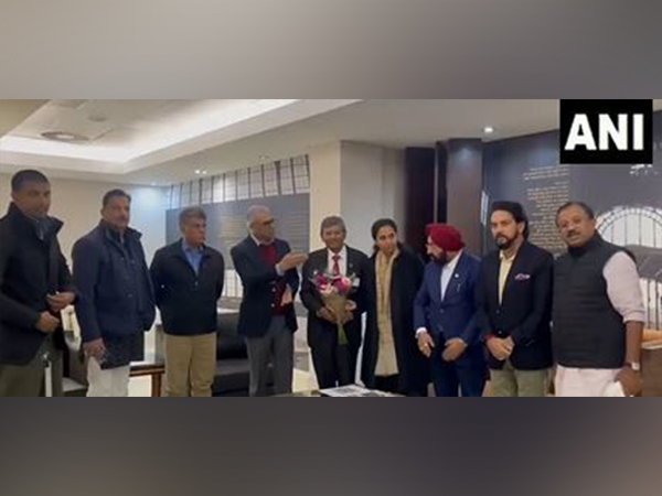 All- party delegation led by NCP-SCP MP Supriya Sule welcomed by High Commissioner of India in South Africa (Photo/ANI) 