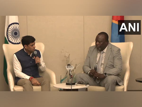 Shiv Sena MP Srikant Shinde with President of Foreign Affairs Commission, Congo, Berthhold Ulungu Ekonda Lukata (Photo/ANI) Shiv Sena MP Srikant Shinde with President of Foreign Affairs Commission, Congo, Berthhold Ulungu Ekonda Lukata (Photo/ANI)