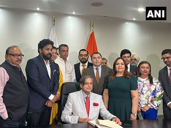 Shashi Tharoor-led delegation at Panama National Assembly (Photo/ANI)
